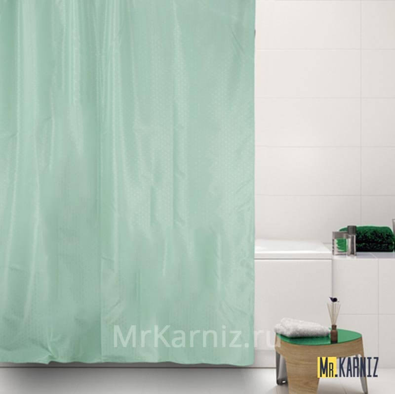 Штора для ванной Светло-зеленая