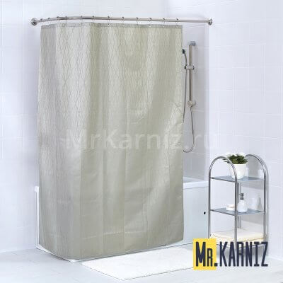 Штора для ванной Жаккард Radial Line