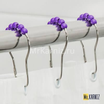 Кольца для штор Piercing Фиолетовый 12 шт.